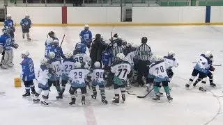 Russian junior hockey fight. Хоккейная драка детских команд.