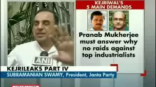 Dr Subramanian Swamy interview about Arvind Kejriwal Black Money press conference