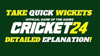 CRICKET 24 - HOW TO TAKE QUICK WICKETS - DETAILED EXPLANATION | @MrBeast @MrBeastGaming @vegetta777