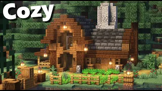 Minecraft | How to Build a Cozy Spruce Cabin | Tutorial