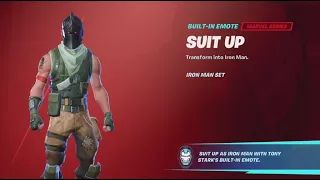 Trying SUIT UP Glitch on Lot of Skins ( Iron Man Emote )