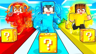 Jugamos una Carrera ELEMENTAL de Lucky Blocks en Minecraft