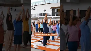 G20 Science 20 Delegates Get a Taste of Yoga & Meditation at Isha Yoga Center