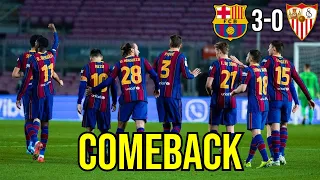 PIQUE LEADS EPIC COMEBACK | IS THIS A TURNING POINT? | BARCELONA VS SEVILLA 3-0 | MATCH REVIEW