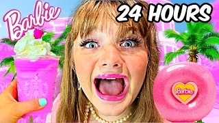 EATING ONLY BARBIE FOODS for 24 HOURS!!