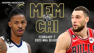 Memphis Grizzlies vs Chicago Bulls Full Game Highlights | Feb 7 | 2023 NBA Season
