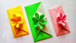 How To Make An Origami Envelope (by Jodi Fukumoto)|Origami Envelope With Square Paper |Without Glue