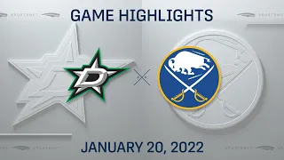 NHL Highlights | Stars vs. Sabres - Jan 20, 2022