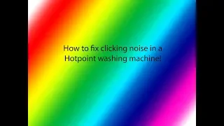 Hotpoint clicking noise fix/carbon brush change