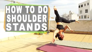 How to do shoulder stands on a slackline