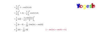 Fourier series of f(x) = sin ^2 x in the interval of (-π, π)