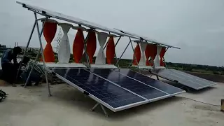 Wind and solar hybrid system #rajendragadade