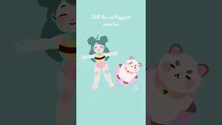 Chill with this looping animation of Bee and Puppycat! #shorts #art #animation #puppycat