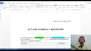 MODELO de ACTA de ENTREGA Y RECEPCIÓN (FÁCIL Y RÁPIDO)