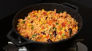 Rice with vegetables and beans. Eat and lose weight!