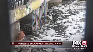 Las Vegas homeless displaced from storm drains after rain