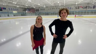 Figure skating Oona & Gage Brown Shows a skating move!