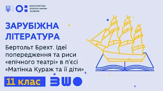 11 клас. Брехт. Ідеї попередження та риси "епічного театрі" в п'єсі "Матінка Кураж та її діти"