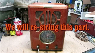 Replacing Dial Cord, old radio maintenance and repair.