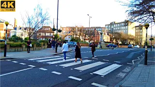 [4K]  London Walk - 🎵  St. John's Wood - Famous Abbey Road Crossing & Recording Studios   🤳