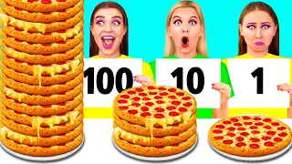 100 Capas de Alimentos Desafío | Ideas Locas Para Cocinar por BooBoom Challenge