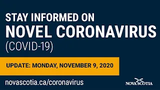 Update COVID-19 for Nova Scotians: Monday November 9