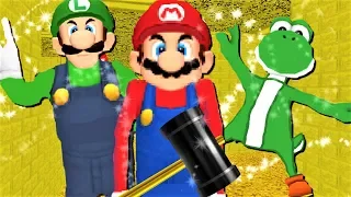 MARIO'S BASICS IN A SHINY GOLD MODE !! | Baldi's Basics MOD: Mario's Basics