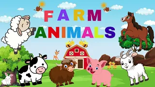 Farm Animals | Farm Animals Sound | Learn Farm Animals Names In English | Kids Vocabulary |