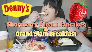 Denny's Shortberry Dream Pancakes & Grand Slam Breakfast Mukbang