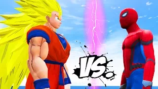 GOKU VS SPIDERMAN - DRAGON BALL VS MARVEL SUPERHERO!!