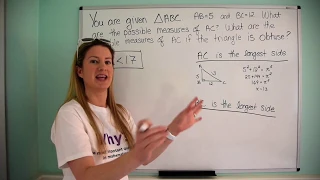 Finding the Possible Measures of the 3rd Side if the Triangle is Obtuse