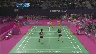 INA v AUS - Women's Doubles Badminton Group C Full Match - London 2012 Olympics