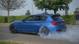 Modified cars leaving car meet 2024 | Gassed on track Silverstone #car #fast #burnout #carspotting