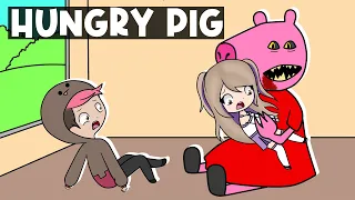 PEPPA PIG SE INTENTA COMER A LYNA! ROBLOX HUNGRY PIG