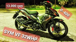 Sym vf 185  32whp 13000 rpm 0-400 testing