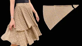 ✂ Cut in 5 minutes and sew in 10 minutes |  Sewing skirts like this is beautiful and easy