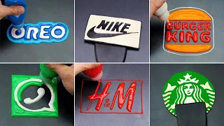 2022 Popular Brand Logo Pancake Art - Starbucks, Oreo, Nike, H&M, McDonald's | So Tasty Dessert