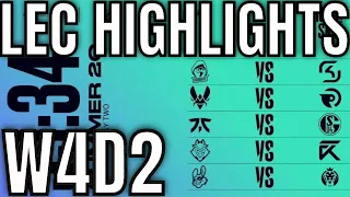 LEC Highlights ALL GAMES Week 4 Day 2 Summer 2020