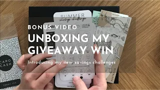 Unboxing my GIVEAWAY WIN! | New Savings Challenges | An awkward confession