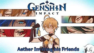 Aether Inviting his Friends | Genshin Impact Comic Dub