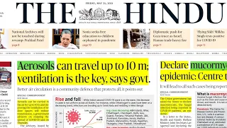 21 May 2021|The Hindu Newspaper today|The Hindu Full Newspaper analysis|Editorial analysis UPSC