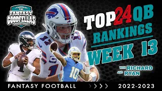 Top 24 Quarterback Rankings Week 13 - 2022 Fantasy Football