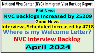 Where is my NVC Welcome Letter? || NVC Visa Interview Backlog || NVC Backlog Report April 2024