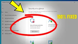 Fix Virus & threat protection " start actions " in Windows 10 /11 | How To Solve Start Actions Error