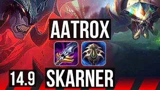 AATROX vs SKARNER (TOP) | 1300+ games, 11/3/9, Legendary | EUW Diamond | 14.9