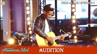 Dennis Lorenzo sings REFRESHING "Unaware" using worn out Guitar  American Idol 2018 Episode 1