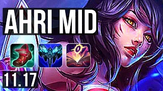 AHRI vs AKALI (MID) | 6.3M mastery, 2400+ games, Dominating | NA Master | v11.17