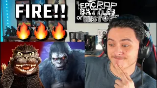 Godzilla vs King Kong. Epic Rap Battles of History Reaction