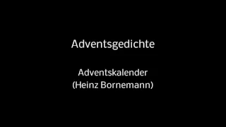 20 Adventsgedichte - Adventskalender (Heinz Bornemann) (mit Hintergrundmusik)