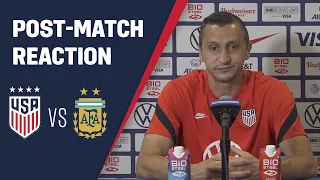 POST-MATCH REACTION: Vlatko Andonovski | USWNT vs. Argentina | 02-24-21